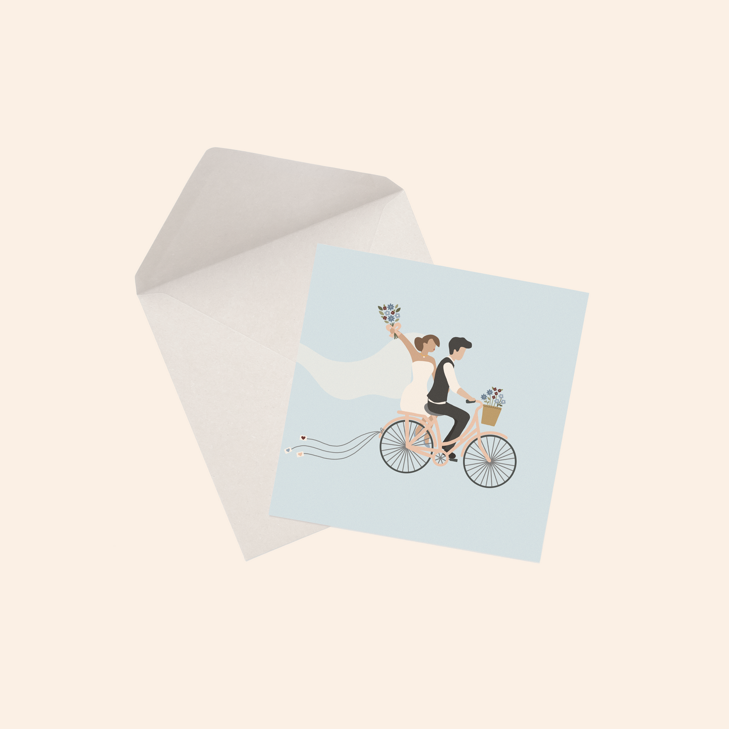 Wedding Bicycle Greeting Card