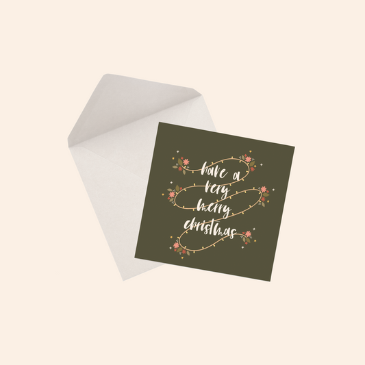 A Very Merry Christmas Greeting Card
