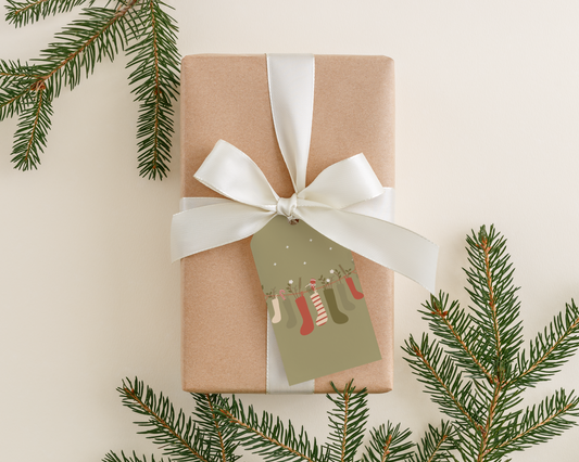 Hanging Stockings Gift Tag